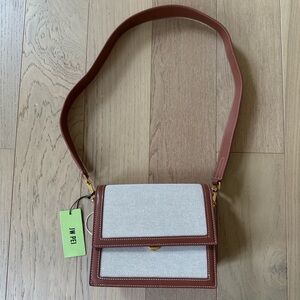 JW PEI Brown and Cream Crossbody Bag